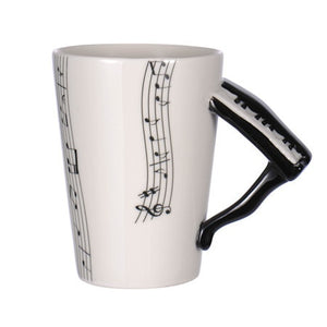 Guitar Ceramic Cup Personality Music