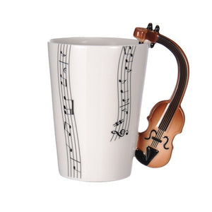 Guitar Ceramic Cup Personality Music